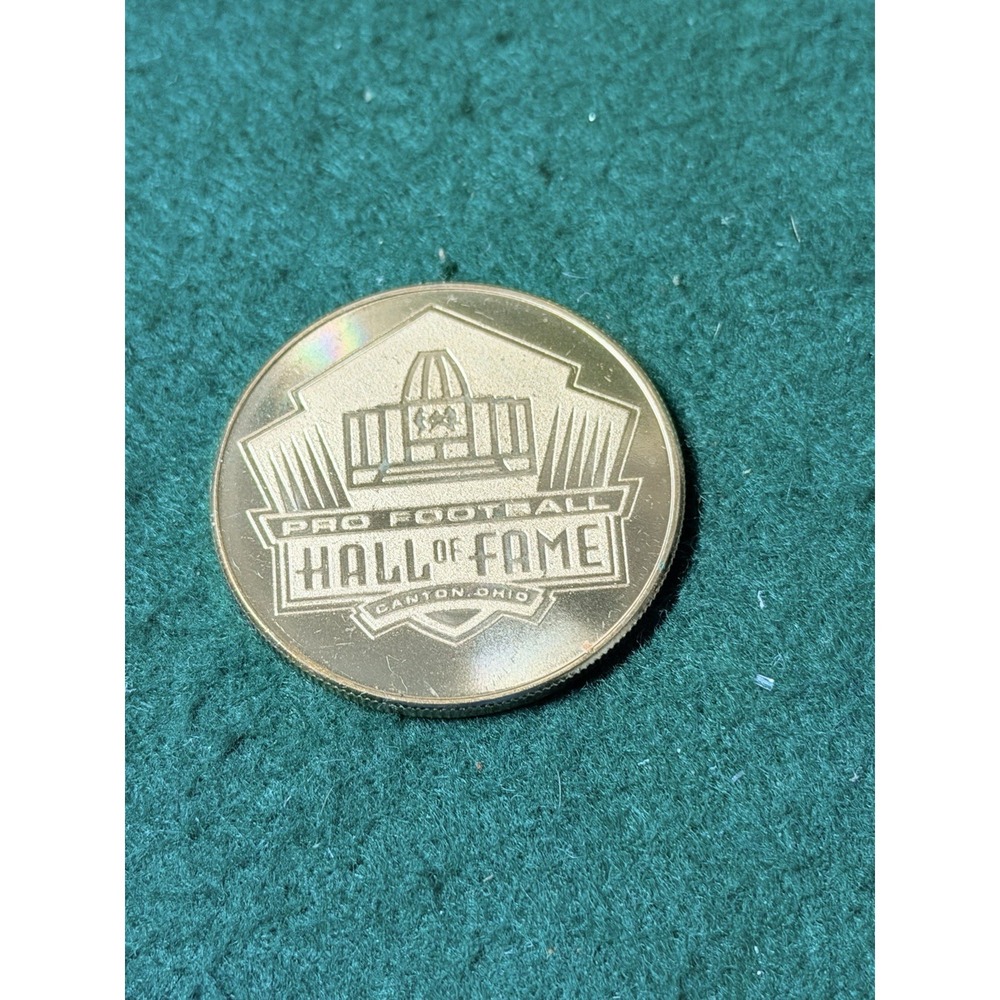 NFL Pro Football Hall of Fame‎ Canton Ohio Gold Tone Coin Token Official